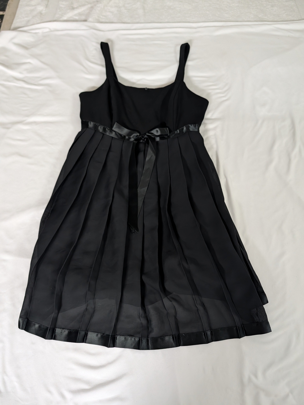 Vintage 90s/Y2K Rampage Black Pleated Babydoll Mini Dress